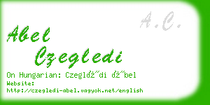 abel czegledi business card